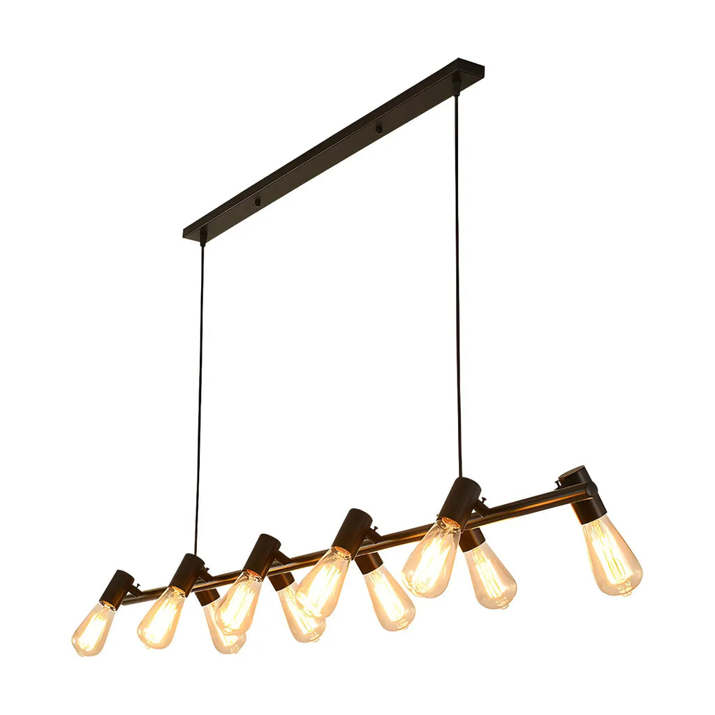 Industrial Black Multi-Light Cluster Pendant Light