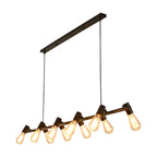 Industrial Black Multi-Light Cluster Pendant Light