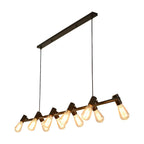 Industrial Black Multi-Light Cluster Pendant Light