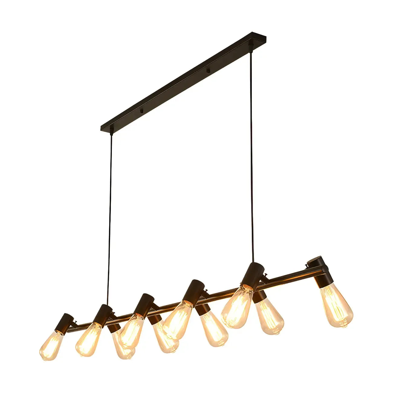 Industrial Black Multi-Light Cluster Pendant Light