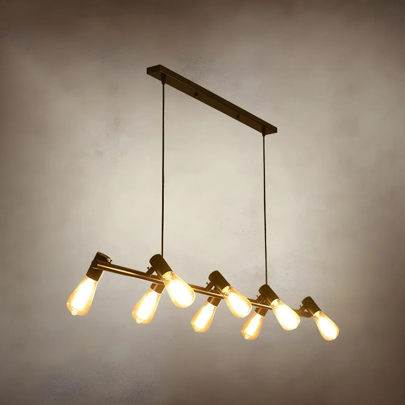 Industrial Black Multi-Light Cluster Pendant Light