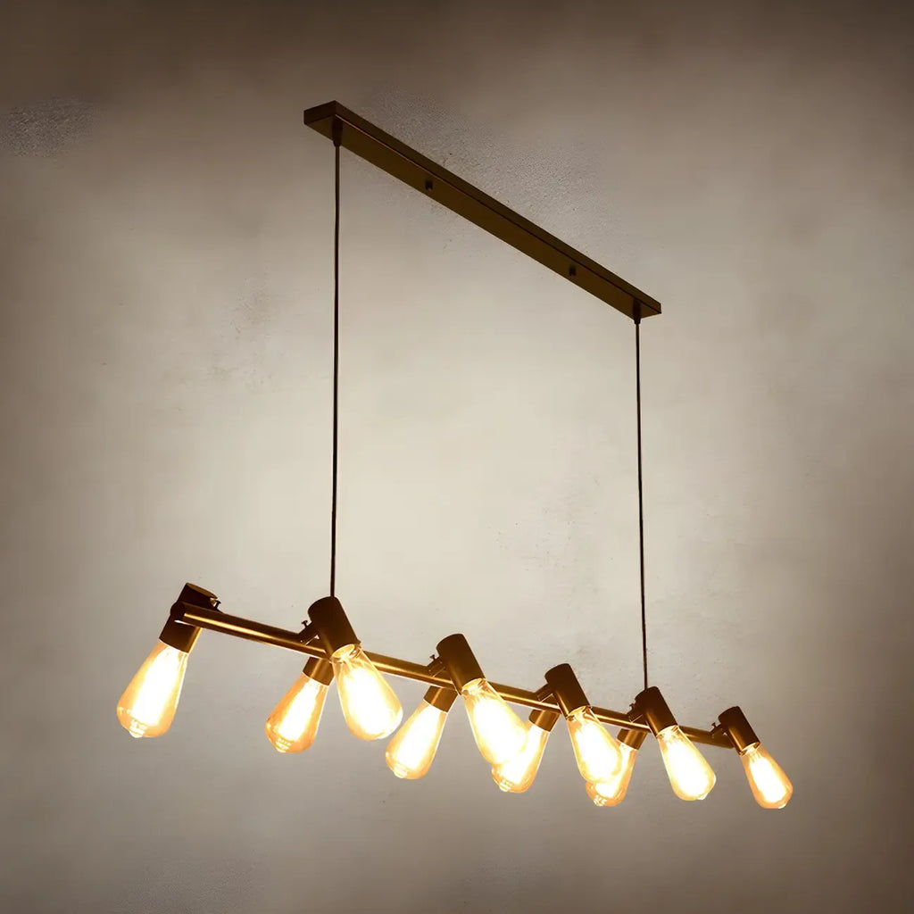 Industrial Black Multi-Light Cluster Pendant Light