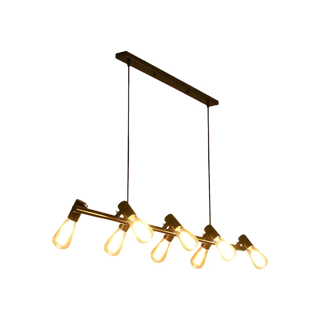 Industrial Black Multi-Light Cluster Pendant Light