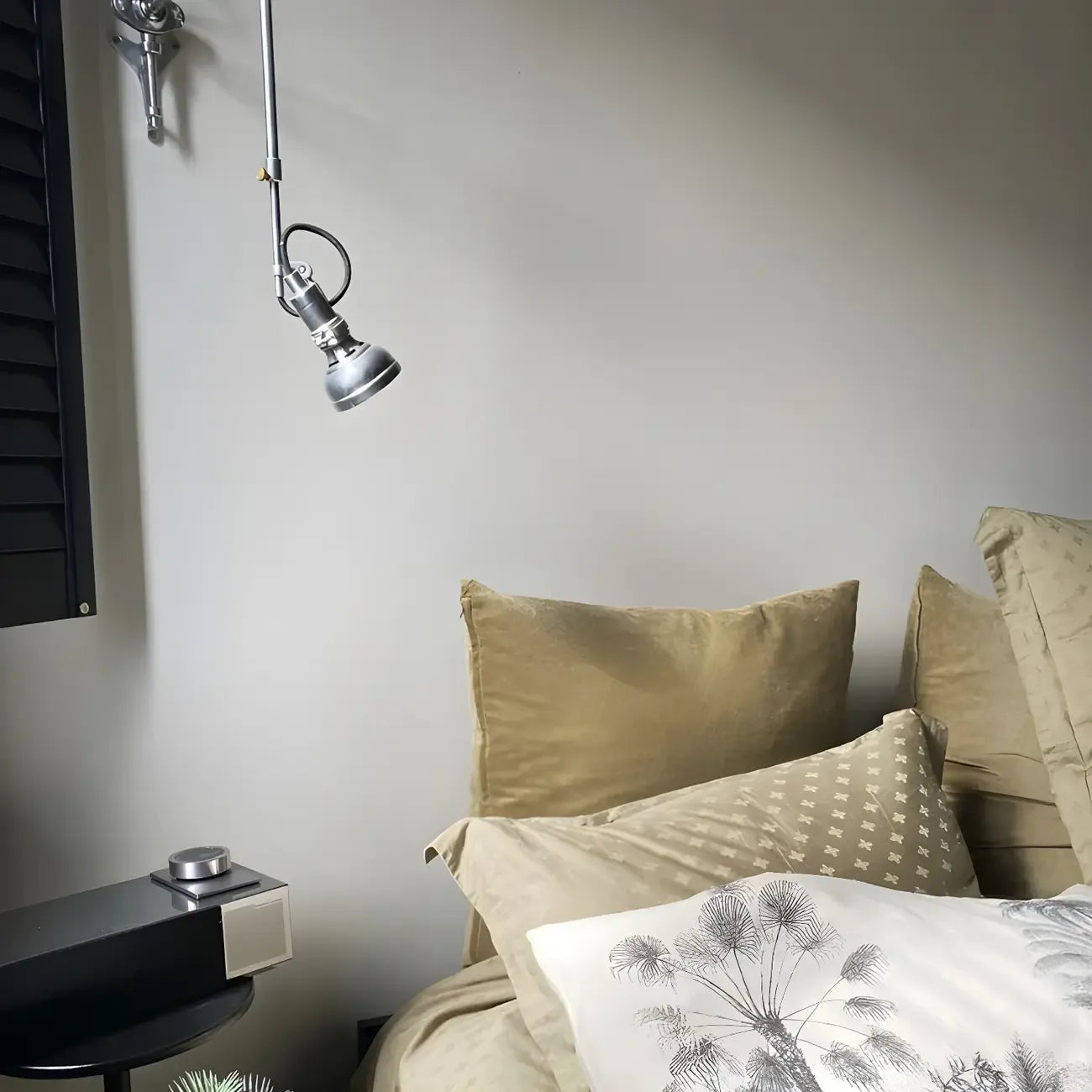 Silver Industrial Metal Adjustable Swing Arm Wall Light