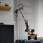 Silver Industrial Metal Adjustable Swing Arm Wall Light