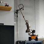 Silver Industrial Metal Adjustable Swing Arm Wall Light