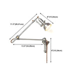 Silver Industrial Metal Adjustable Swing Arm Wall Light