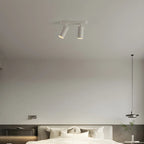 Mini Simple Cylinder Metal Semi Flush Mount Track Light