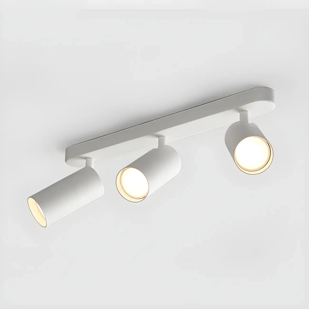 Mini Simple Cylinder Metal Semi Flush Mount Track Light