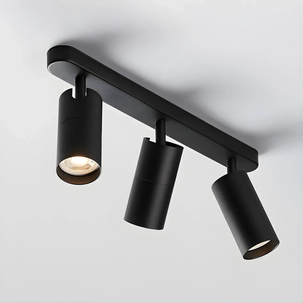 Mini Simple Cylinder Metal Semi Flush Mount Track Light