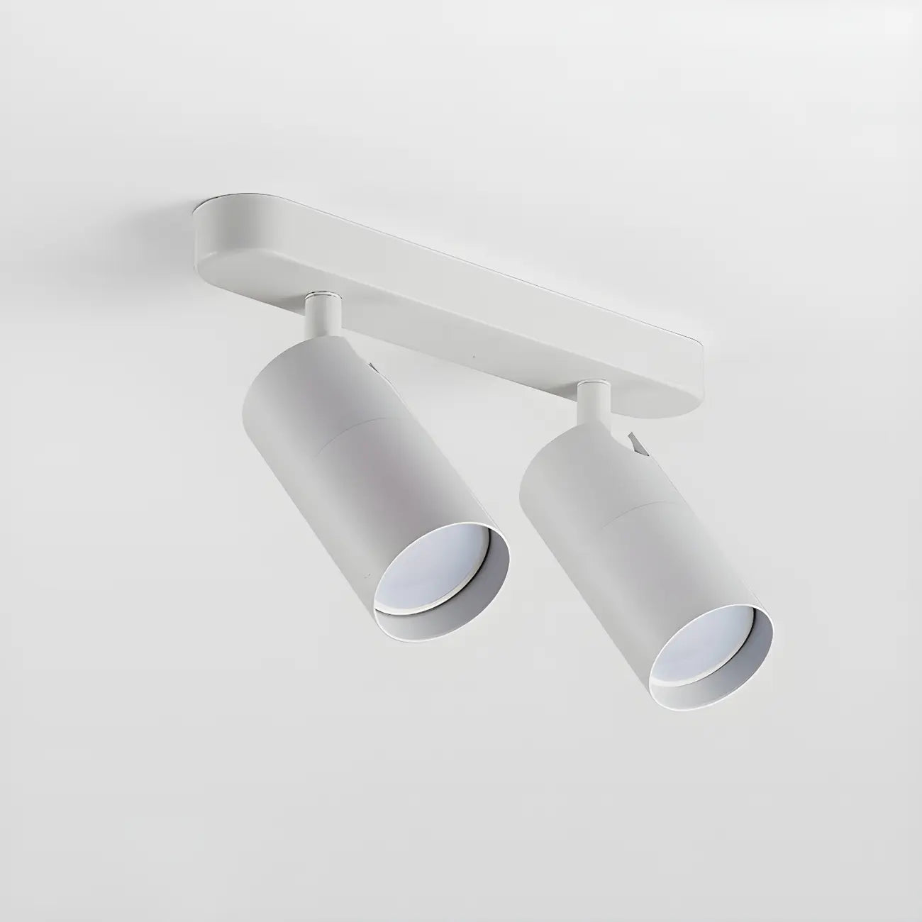 Mini Simple Cylinder Metal Semi Flush Mount Track Light