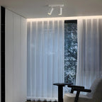 Mini Simple Cylinder Metal Semi Flush Mount Track Light