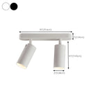 Mini Simple Cylinder Metal Semi Flush Mount Track Light