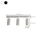 Mini Simple Cylinder Metal Semi Flush Mount Track Light