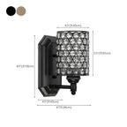 Glamorous Crystal Cylinder Golden Bathroom Vanity Light