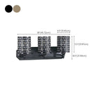 Glamorous Crystal Cylinder Golden Bathroom Vanity Light