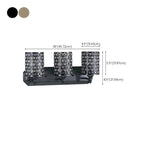 Glamorous Crystal Cylinder Golden Bathroom Vanity Light