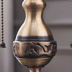 Vintage Luxury Dome Shape Table Lamp Brass and Glass