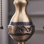 Vintage Luxury Dome Shape Table Lamp Brass and Glass