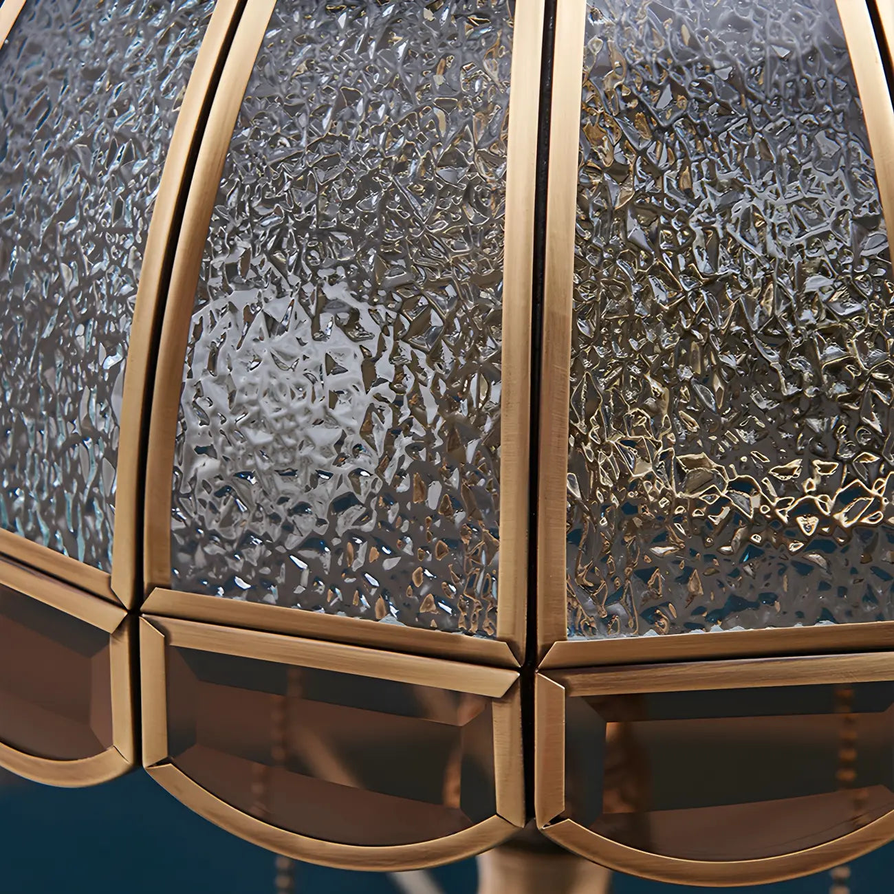 Vintage Luxury Dome Shape Table Lamp Brass and Glass