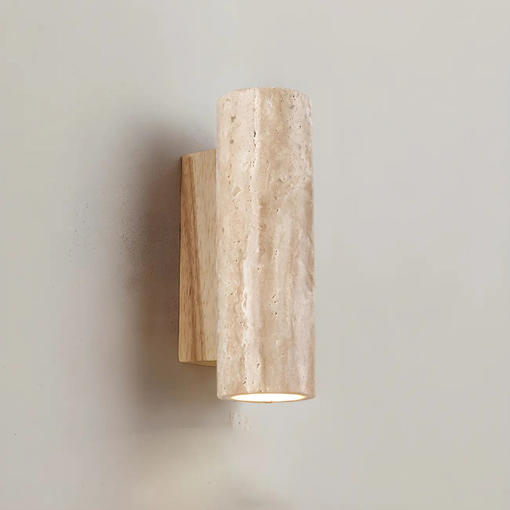 Minimalist Modern Beige Stone Wall Sconce