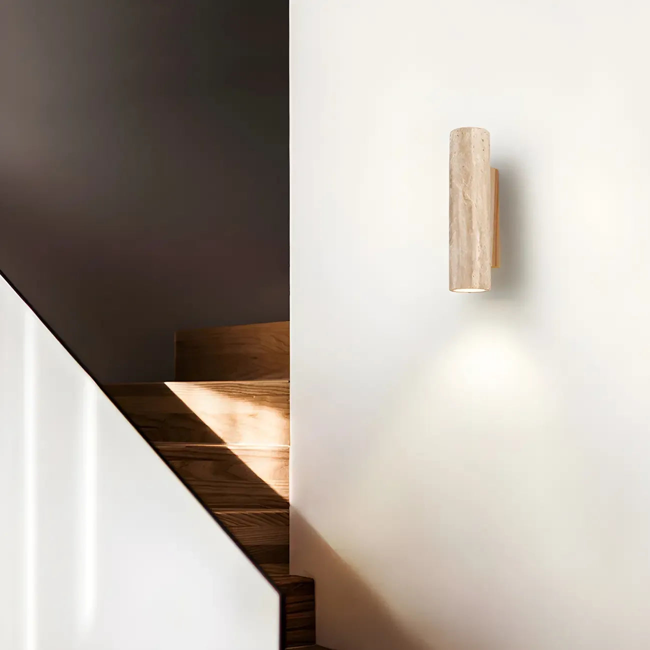 Minimalist Modern Beige Stone Wall Sconce