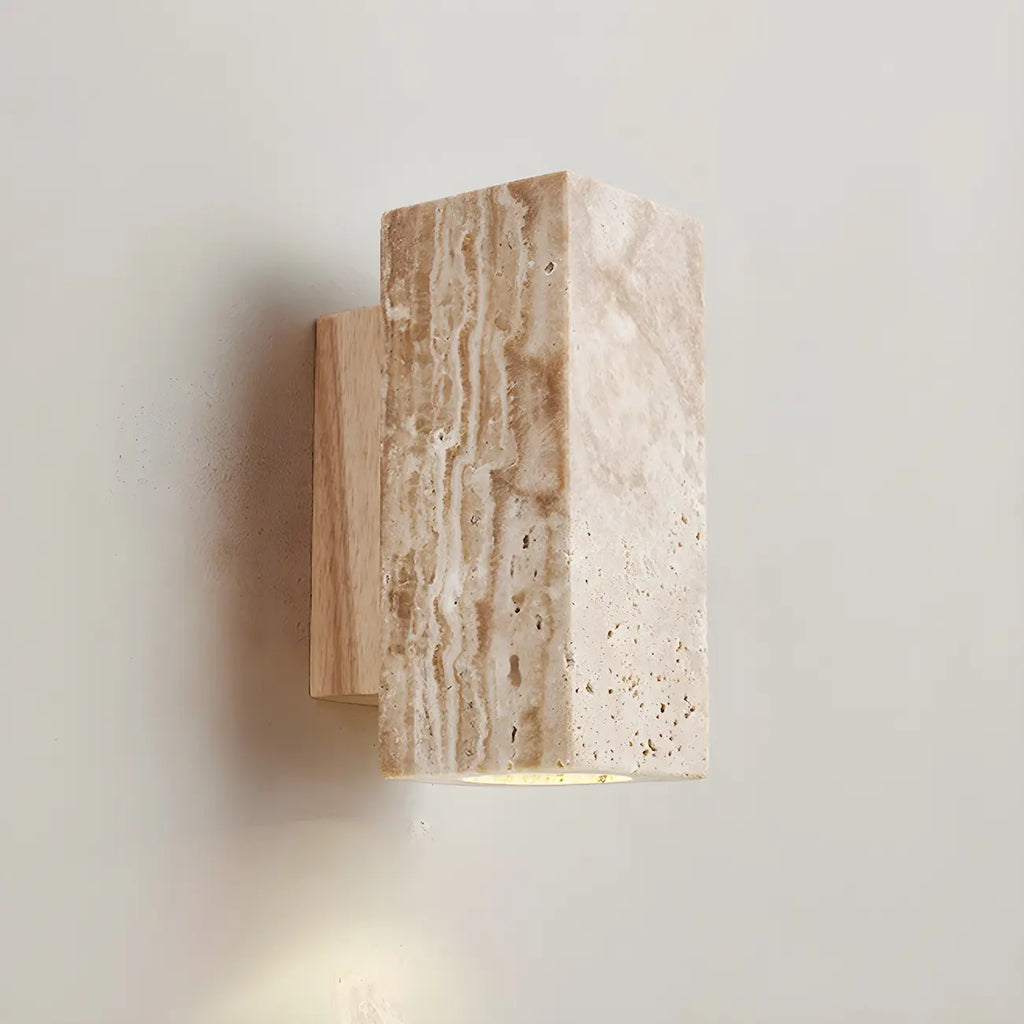 Minimalist Modern Beige Stone Wall Sconce