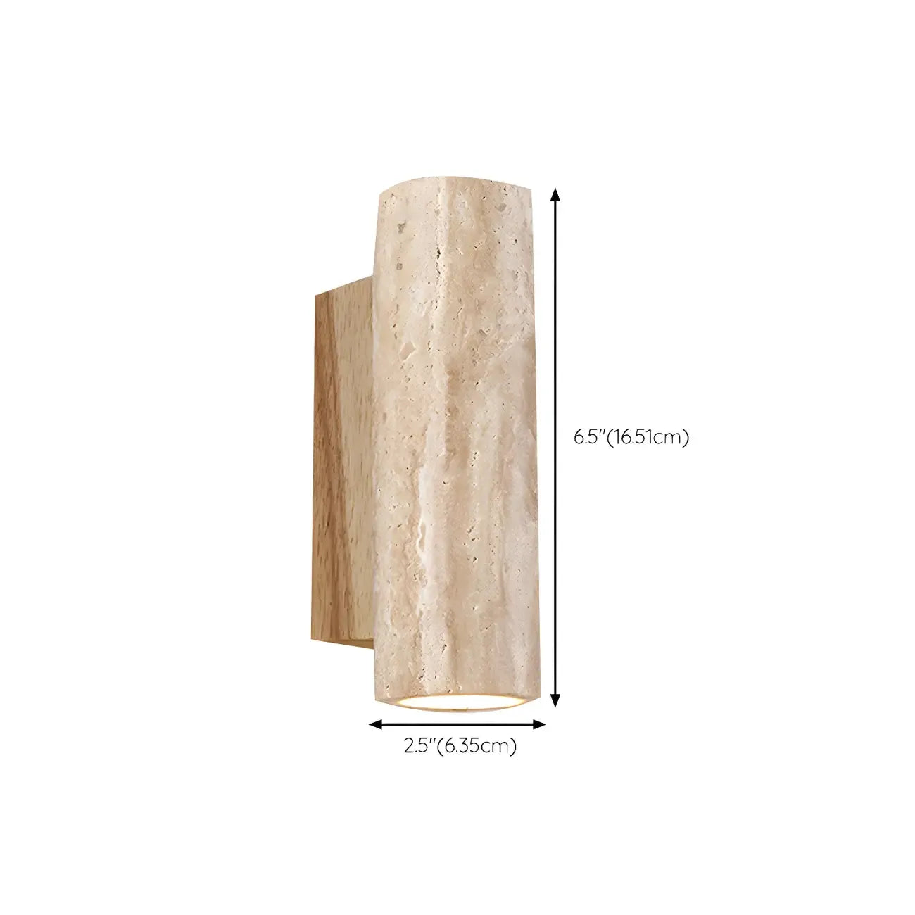 Minimalist Modern Beige Stone Wall Sconce