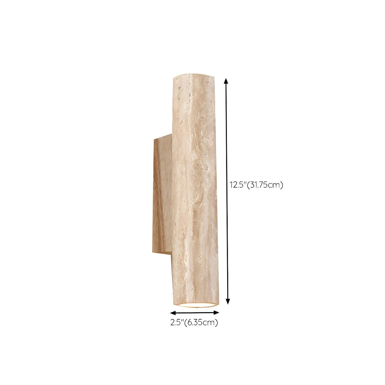 Minimalist Modern Beige Stone Wall Sconce