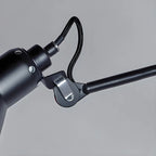 Modern Metal Black Adjustable Swing Arm Wall Light