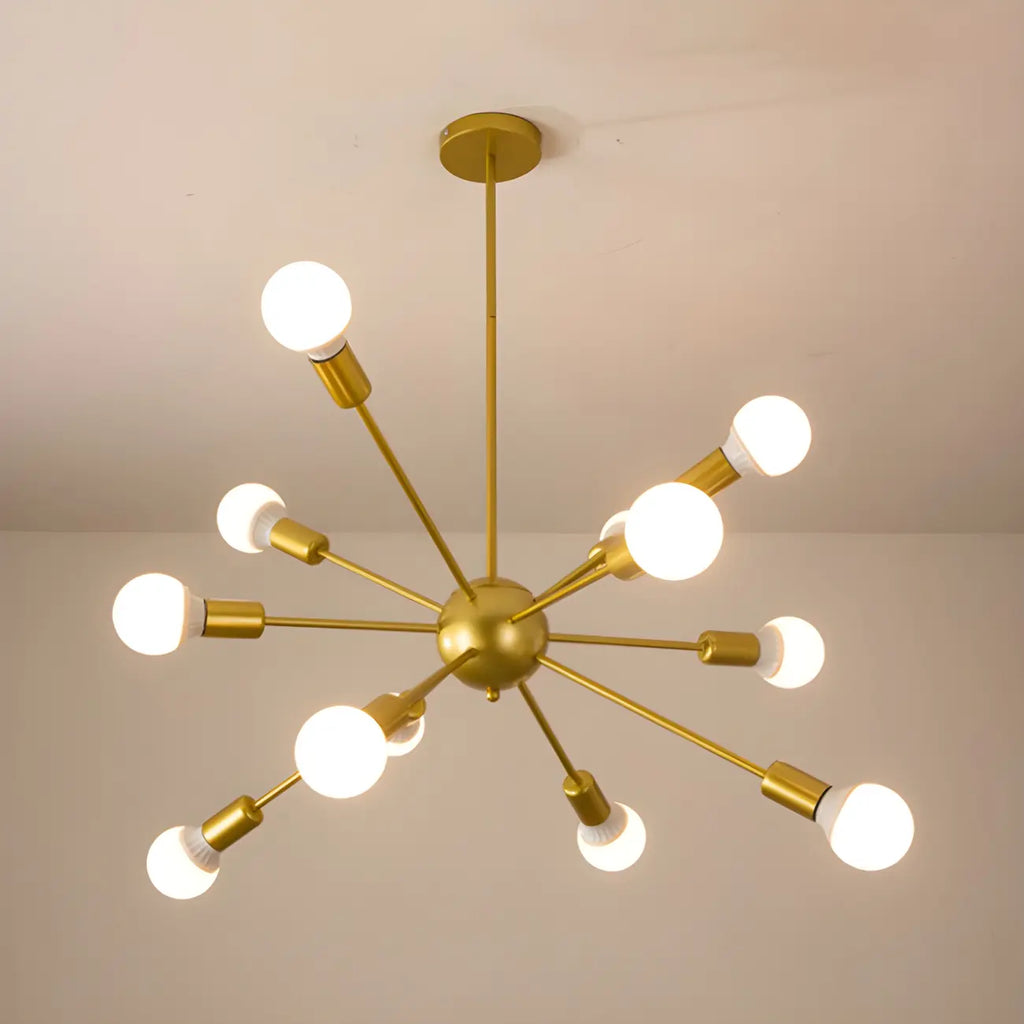 Modern LED Gold Globe Sputnik Chandelier