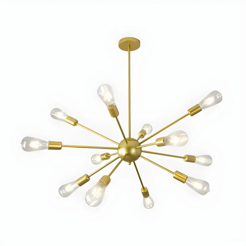 Modern LED Gold Globe Sputnik Chandelier