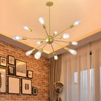 Modern LED Gold Globe Sputnik Chandelier