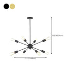 Modern LED Gold Globe Sputnik Chandelier