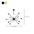 Modern LED Gold Globe Sputnik Chandelier