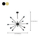 Modern LED Gold Globe Sputnik Chandelier