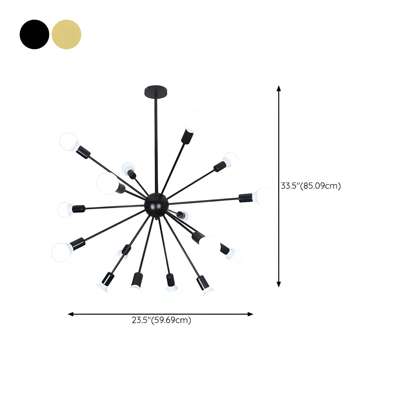 Modern LED Gold Globe Sputnik Chandelier