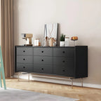 Elegant Grey Wooden Dresser & Chest with Storage