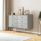 Elegant Grey Wooden Dresser & Chest with Storage
