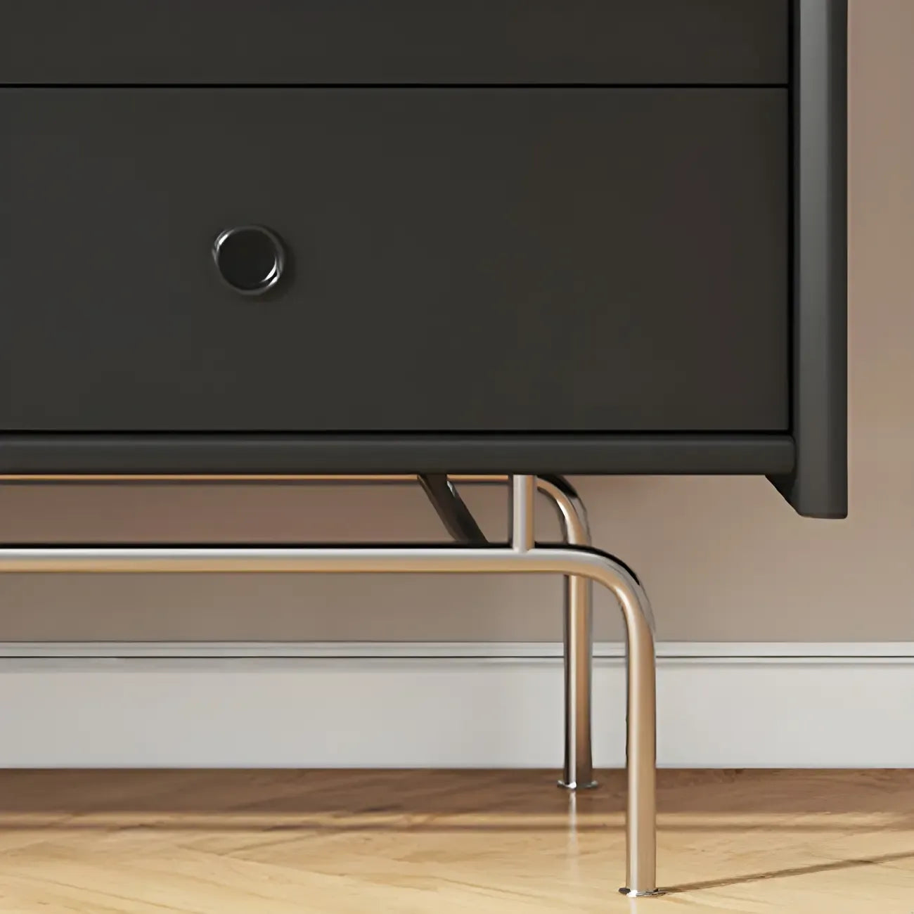 Elegant Grey Wooden Dresser & Chest with Storage