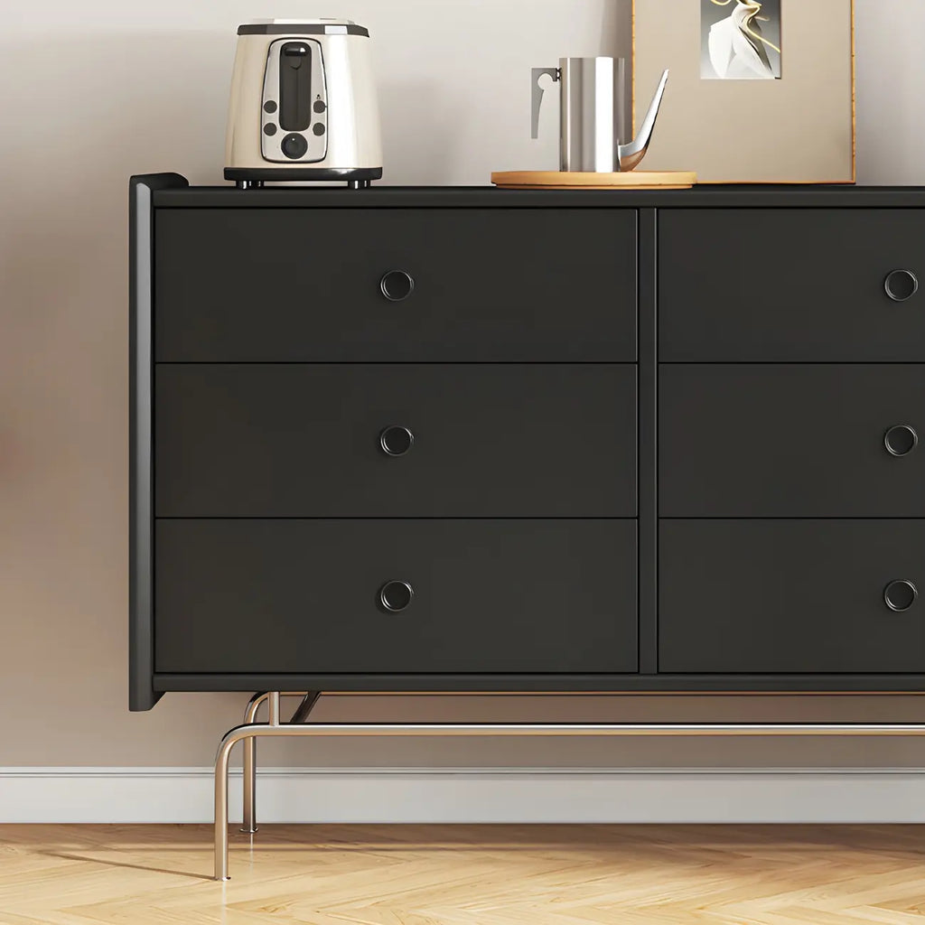 Elegant Grey Wooden Dresser & Chest with Storage
