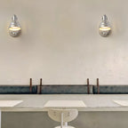 Industrial Metal Silver Adjustable Swing Arm Wall Light