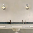 Industrial Metal Silver Adjustable Swing Arm Wall Light