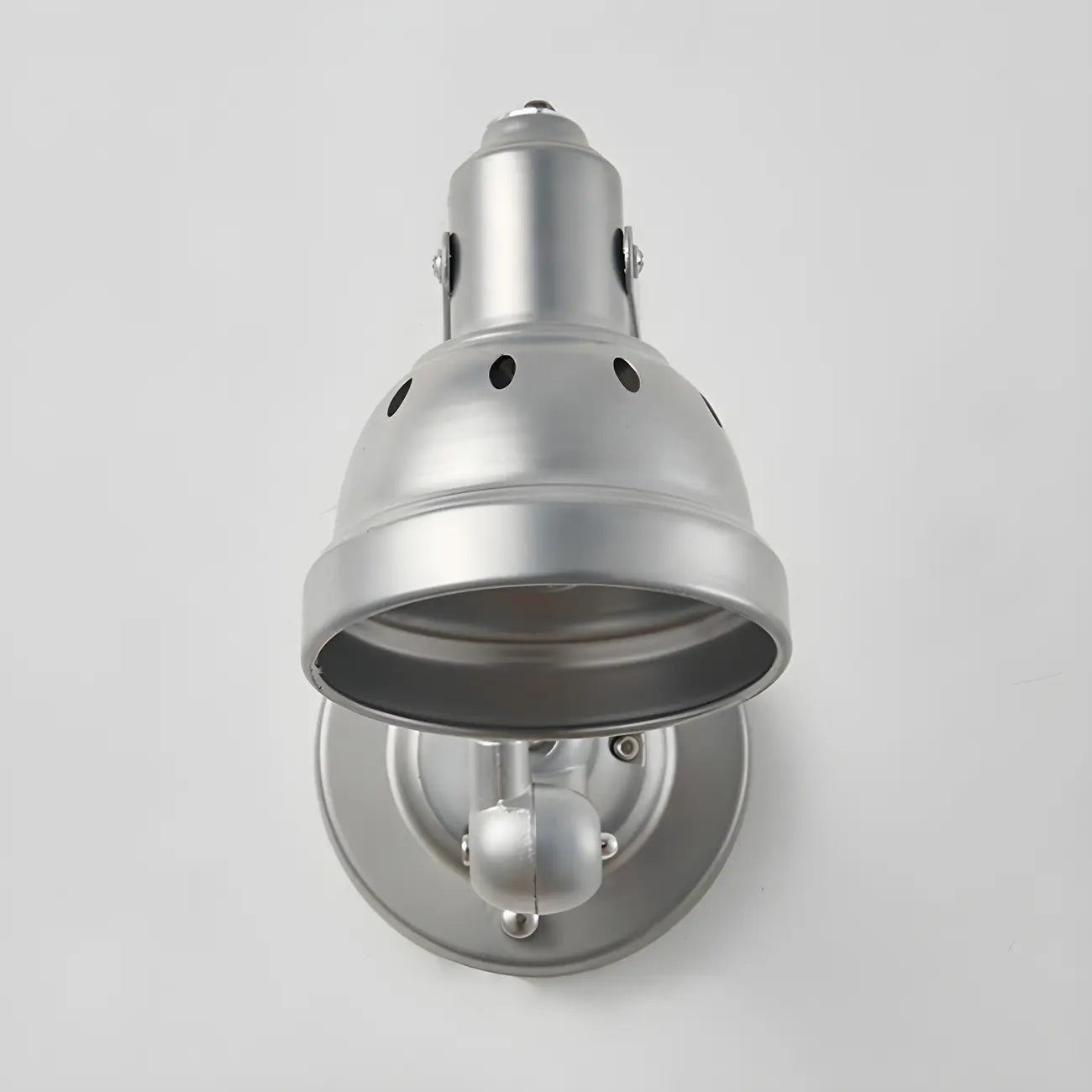 Industrial Metal Silver Adjustable Swing Arm Wall Light