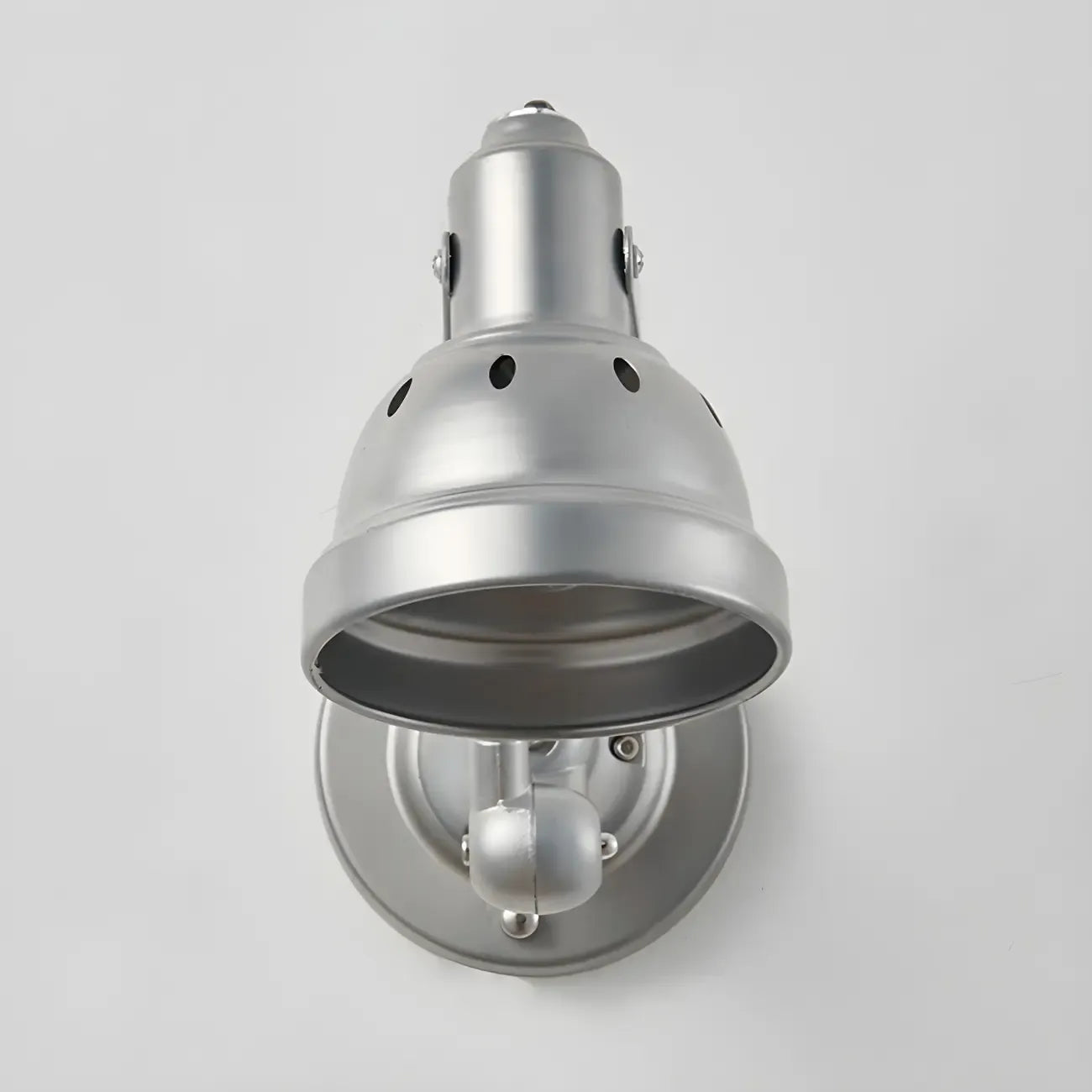 Industrial Metal Silver Adjustable Swing Arm Wall Light