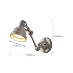 Industrial Metal Silver Adjustable Swing Arm Wall Light