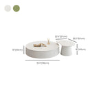 Modern Wooden White Round Nesting Coffee Tables