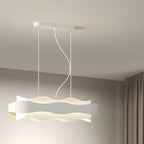 Modish White Metal Wave Pendant Light for Kitchen