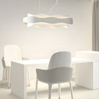 Modish White Metal Wave Pendant Light for Kitchen