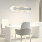Modish White Metal Wave Pendant Light for Kitchen